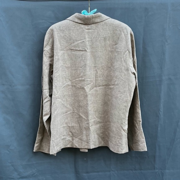 Coldwater Creek Open Front Brown Beige Blazer Jacket Size L NWT Vintage - Picture 5 of 5